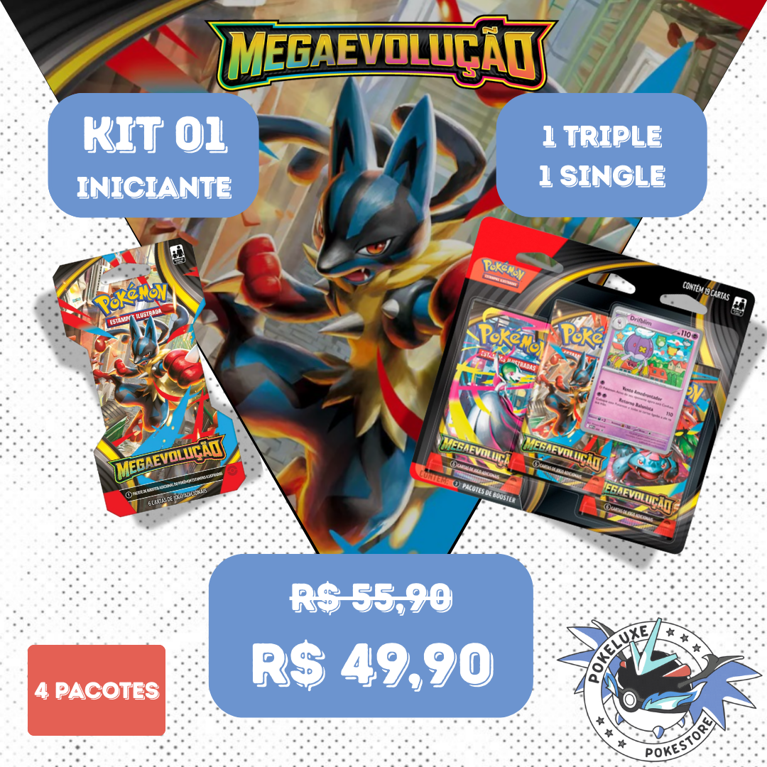 Kit 01 - Iniciante – 4 Boosters ME (1 Triplo + 1 Single)