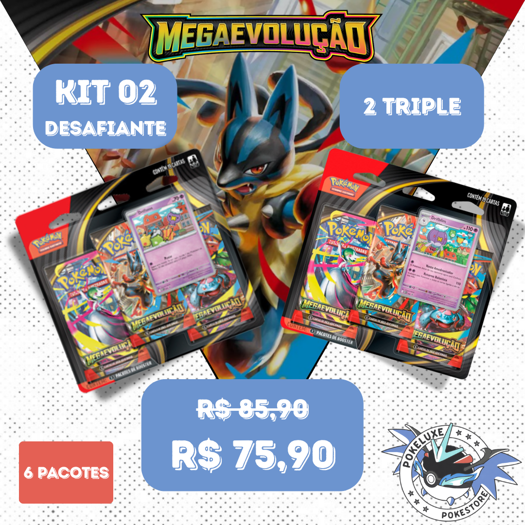Kit 02 - Desafiante – 6 Boosters ME (2 Triplos)