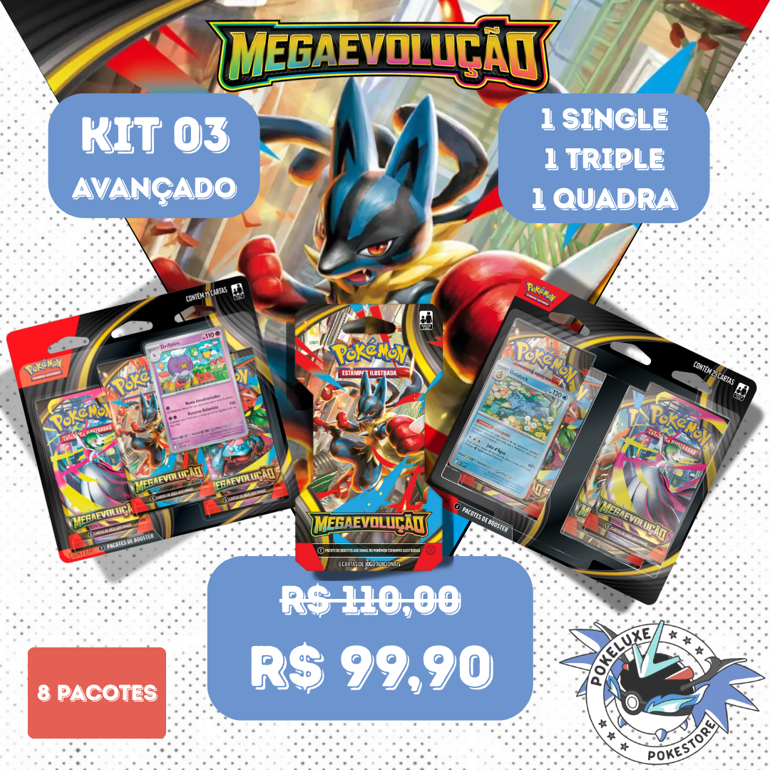 Kit 03 - Avançado – 8 Boosters ME (Single + Triplo + Quadra)