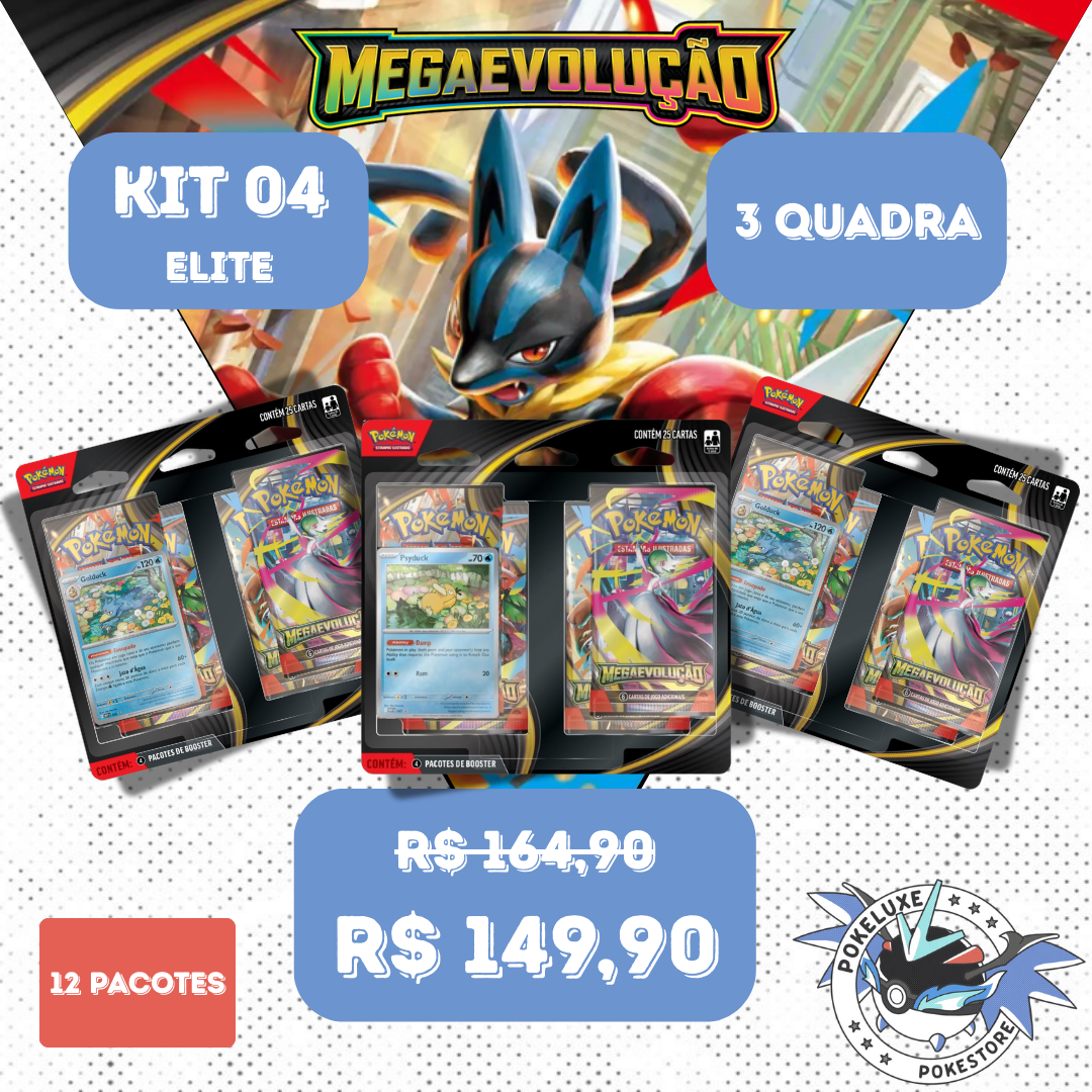 Kit 04 - Elite – 12 Boosters ME (3 Quadra)