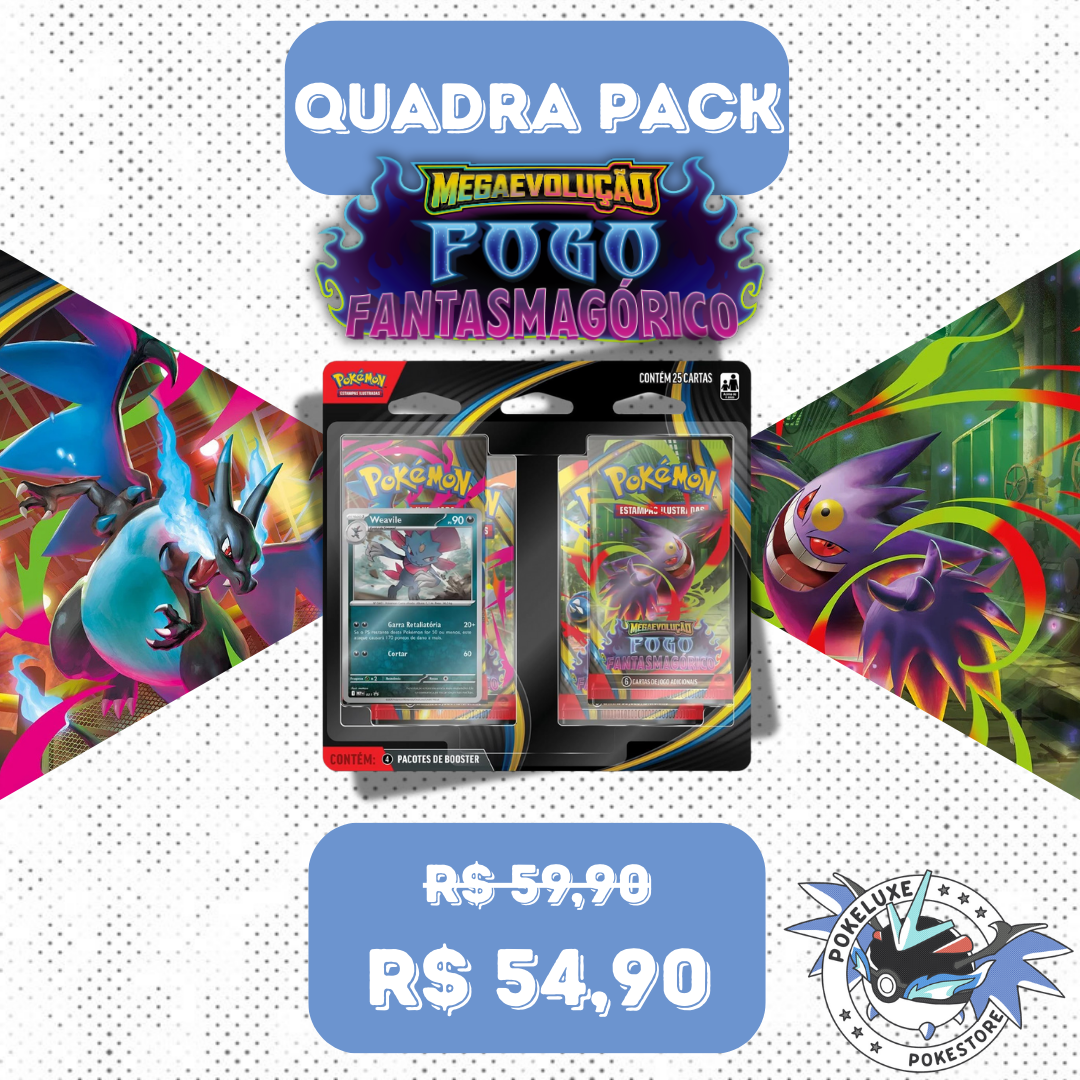 Blister Quadra - Megaevolução 2 - Fogo Fantasmagórico (PT-BR)